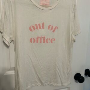 ban.do Cream and Pink 'Out of Office' Tee